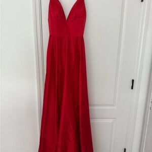 Elegant Red Evening Gown